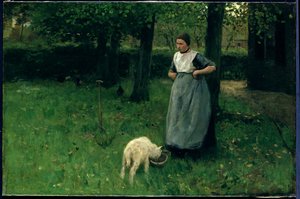 Larenerová žena s kozou, kolem roku 1885